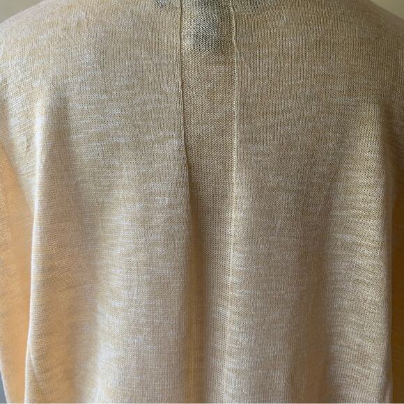 NWT Ellen Tracy Essentials Yellow Dolman Sleeve Draped Knit Sweater.  Size M - Picture 6 of 11